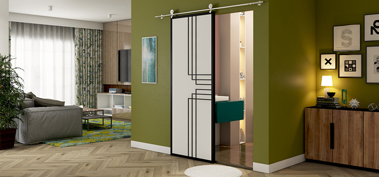 sliding bathroom door installation in Gonzales